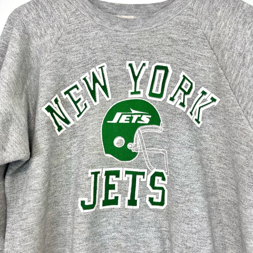 Vintage 80’s New York Jet’s Crewneck Sweatshirt Size XL - Picture 2 of 12